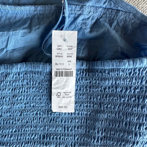 NWT J. Crew Blue Ruffled Peplum Camisole - Picture 4 of 5